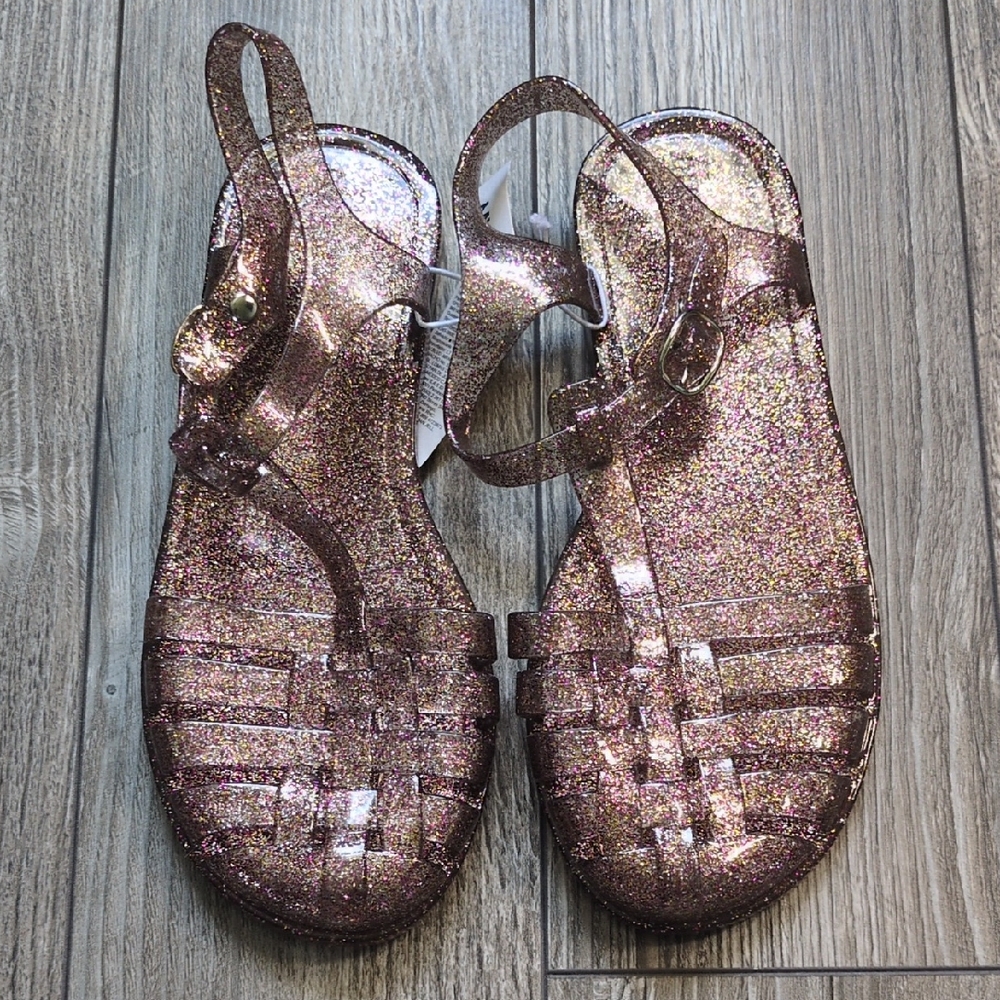 NWT Old Navy Kids Glitter Jelly Sandals Size 4